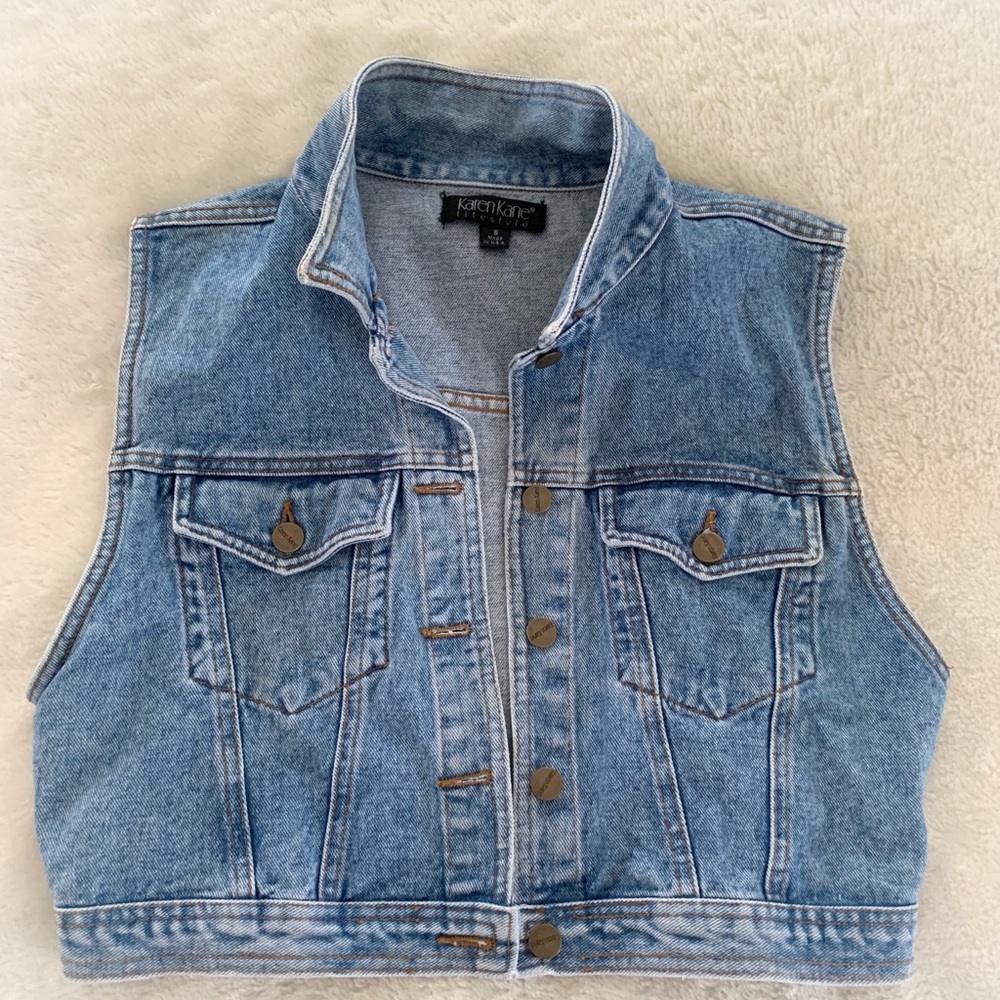 Vintage Karen Kane Lifestyle denim vest.